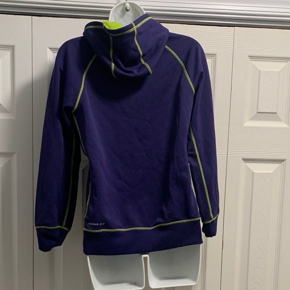 Nike Purple Hoodie with Green Accents - Picture 3 of 5
